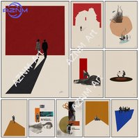 Retro Minimalist Movies Poster Print Canvas Art Pictures Home for Living Room and Bedroom Wall Modern Decor Frameless Painting