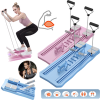 Abdominal Exercise Board Fitness Board Non Slip Push Up Pilates Reformer Set Foldable Workout Board for Rebound Leg & Arm Toner