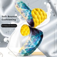 1Pair 4D Cloud Technology High Elasticity Sports Deodorant Insoles for Shoes Yellow PU Sole Breathe for Feet Men Running Insole