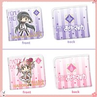Puella Magi Madoka Magica Anime Wallet Kaname Madoka Akemi Homura Cute Cartoon Short PU Leather Bifold Purse Collectible Gift