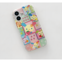 INS Creative Kawaii rabbit Phone Case for Samsung Galaxy S25 S24 S23 S22 S21 FE Ultra Plus 4G 5G Feather Texture Back Cover