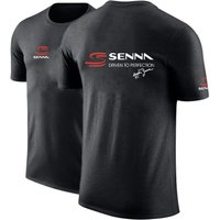 Ayrton Senna Men's Silk Ice Round Neck Simple Running Fitness Breathable Thin Premium Quick Dry Versatile T-shirt For Summer