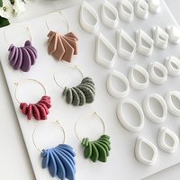 5 PCS/Set Fashion Geometric Shape Polymer Clay Cutter Soft Pottery Earrings Jewelry Pendant Making Cutting Tools