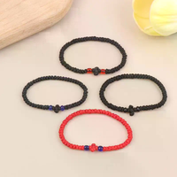 1/5Pcs Greek Orthodox Handchain Handmade Prayer Rope Bracelet Christian Bangle Elegant Religious Jewelry Gift For Women Mens