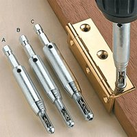 1set 3pcs Articulated Drill Woodworking Door and Window Hinge Leaf Hole Opener Hand Drill Positioning Punching Set With
