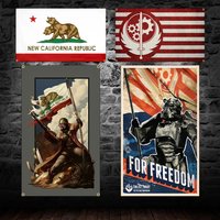 Vault-Tec Flag New Vegas Banner Polyester Printed Game Camp Poster 60x90cm 90x150cm Decor for GAME Enthusiasts, Room Decor