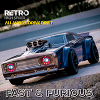 2.4GHz Remote Control Drift Car High Speed 4WD RC Racing Toy for Kids Boys Fast & Furious Style Gift