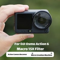 For DJI ACTION 6 JUNESTAR 15X Magnification HD Close Up Macro Filter Coating Optical Lens Filte for DJI ACTION 6 accessories