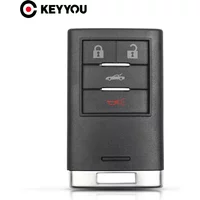 KEEYOU 4/5 Buttons Key Card Smart For Cadillac STS CTS SRX XTS ATS 2010 2011 2012 2015 With Uncut Blade Remote Key Shell Case