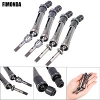 RC CVD Drive Shaft Set - Steel Front & Rear Axles for Traxxas 1/10 Slash 4X4 Rustler Stampede 4X4 VXL Upgrade Parts