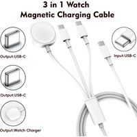 3 in 1 Charging Cable USBC USBA for Phone Magnetic Watch Charger Universal Wireless Dock for iWatch S10 SE Ultra & AirPods Pro