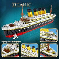Titanic Micro Building Blocks DIY Assembled Boat Model Building Blocks Toy Cruise Ornaments Educational Handmade Model