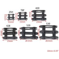 R9CC Motorcycle Chain Parts 25H# T8F# 420# 428# 520# 530# Metal Buckle Ring Link