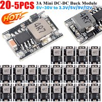 DC-DC Buck Converter Module Adjustable Outputs Buck Converter Board 5V-30V To 3.3V 5V 9V 12V for Car Motorcycle Battery Charging
