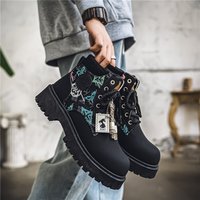 Men's Winter and Autumn High-top American Workwear Ankle Boots, Outdoor Anti-slip and Wear-resistant Sports and Cycling Boots