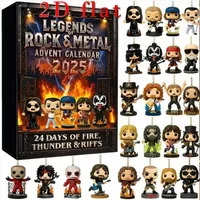 Calendrier de l'Avent Rock and Metal 2026 La collection de personnages musicaux emblématiques en acrylique plat 2D convient aux cadeaux des fans de rock et de métal