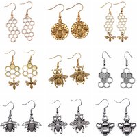 27 Styles Honey Bee Honeycomb Earrings Fashion Temperament Versatile Small Earrings Elegant Ladies Jewelry