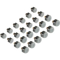 24pcs 10/11/12/13mm Screw-on Pool Cue Tips Billiard Cue Tips Screw on Pool Snooker Pool Stick Tip Replacement Accessories Grey