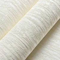 Solid Color 3D Embossed Textured Wallpaper Modern Flocking Non-woven Wallpaper Living Room Wallpaper Bedroom Walls Home Decor