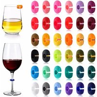 Silicone Wine Glass Marker Juice Champagne Cup Goblet Label Mug Tag Bar Wedding Identification Color Random Party Tools