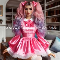 Sexy Cosplay Maid Prom Dress Mini Short Pink Costume Evening Dress France Formal Occasion Party Dress 2025Customized