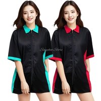 M/L/XL/3X Lapel Non-stick Zipper Pet Groomer Overalls Antistatic Barber Shop Work Clothes Gown Uniform Salon Hairdressers Wrap