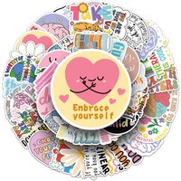 50PCS Psychological Health Encouragement English Positive Short Sentence Graffiti Stickers for Bicycle Hand Account Pencil Case
