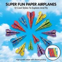 Educational Paper Airplane Origami Belt Kit Fun Handmade Tutorial Develop Hands On Ability 3D Airplane Craft Educational Toy