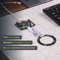 reSpeaker Flex XVF3800 Microphone circulaire linéaire à 4 micros avec IA, 360° ° Capture vocale à longue portée, USB/I2S pour l'IA embarquée en robotique