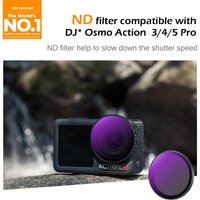 K&F CONCEPT Variable ND8/ND32/ND2-32/ND32-512 Filter for DJI Osmo Action 5 Pro 4 3 Multi-Coated Neutral Light Reduction Glass