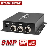 2CH Mobile DVR CCTV Video Recorder with Dual SD Card Slot Remote Control Support 8MP AHD/TVI/CVBS Security Camera