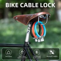 1/2pcs Bicycle lock mountain bike road bike thick steel cable lock alloy ring lock battery bike waterproof anti-shear anti-theft