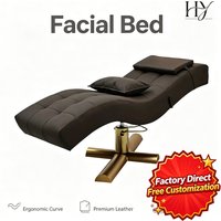 Table de massage incurvée réglable en forme de S, en cuir PU, ergonomique, pour extensions de cils, spa, salon de beauté, tatouage