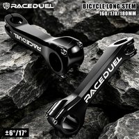 RACEDUEL Bicycle Long Stem 160/170/180mm Bicycle Stem 7075 Aluminum Alloy Bike Bridge 6/17 Degree Mountain Road Bike Table