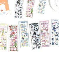 Korean Cute Laser Cartoon Cat Christmas Stickers Hand Account Photo Planner Diary Scrapbook Stationery DIY Decorative Stickers