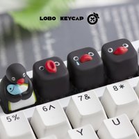 Penguin Anime Kawaii Keycap Resin Creativity Mechanical Keyboard Accessories Keycap Esc Replacement Keyboard Decor Fashion Gifts