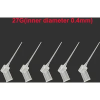 Dental Double Hole Endo Irrigation Tip 27G Plastic Root Canal Flushing Head Root Canal Washing Flexible Needle