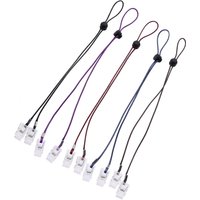 5Pcs Adjustable Polyester Napkin Clips Paper Towel Holder Chain Lanyard Neck Strap Spring Loaded Bib Clip Durable Lightweight