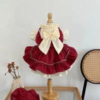 Cat Skirt Bow Princess Skirt Pet Lolita Dress Teddy Bichon Yorkshire Terrier Dog Skirt