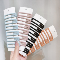 2/4pc Solid Matte Frosted BB Hair Clips for Grirls Womens Hairgrips Metal Hair Barrettes Hairpin Hairdressing Stying Accessories