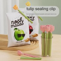 Tulip Shape Magnetic Sealing Clip Sealer Refrigerator Food Bag Clip Moisture-proof Fresh-keeping Clip Milk Powder Snack Clip