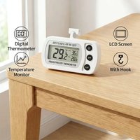 Anti-Humidity Fridge Freezer Thermometer Digital LCD Display Max Min Temperature Tracking Hook Hanging Household Refrigeration