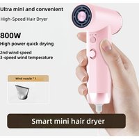 Mini High-Speed Hair Dryer For Dormitory Outdoor Travel, Portable Negative Ion Bladeless Electric Static Sonic Dry Blow Dryer