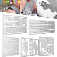 Drill Scribe Line Templates Ruler Detail Up Carve Hobby Model Craft Tool