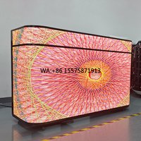 Compact Led Dj Booth Maker 72 Inch Long 23 X 72 X 45 Dual Mobile Circle Metal P2.5 Cool Large Round Decoration