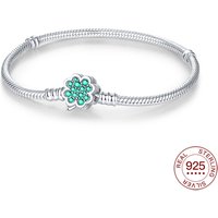New Bracelet 925 Sterling Silver Four-leaf Clover Bracelet Original Charm Beaded Jewelry DIY Jewelry Making Gift For Women