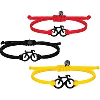 AliExpress NONE Simple Bicycle Bracelet Fashion Exquisite Stainless Steel Pendant Colorful Rope Chain Braided Bracelet Outdoor Sports Jewelry