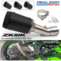 RZ NINJA ZX10R 2008-2021 Motorcycle Exhaust Pipe Exhaust Slip-On Pipe Middle Link Pipe Set For KAWASAKI Ninja ZX 10R