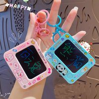 Creative Mini Graffiti Board Keychain With One-Click Clearing DIY Painting Keyring Cartoon Bag Pendant Unique Gift