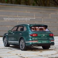 1:24 Bentayga SUV Alloy Luxy Car Model Diecast Metal Toy Vehicles Car Model High Simulation Sound and Light Collection Kids Gift